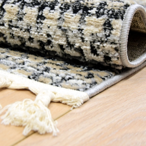 Dywan z frędzlami 120x170 cm Boho Szary Do Salonu ANKONA 9028A grey/beige