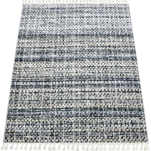 Dywan z frędzlami 120x170 cm Boho Szary Do Salonu ANKONA 9028A grey/beige
