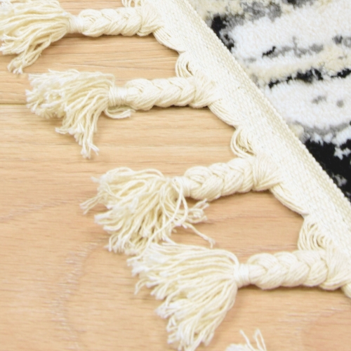 Dywan z frędzlami 120x170 cm Boho Beżowy Do Salonu ANKONA 9358A bone/black