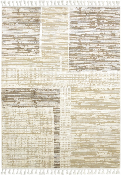 Dywan z frędzlami 160x230 cm Boho Beżowy Do Salonu ANKONA 9591A beige/brown