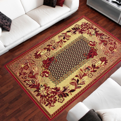 Dywan Tradycyjny 160x220 cm Orientalny Bordowy Do Salonu GRAFICA Braid