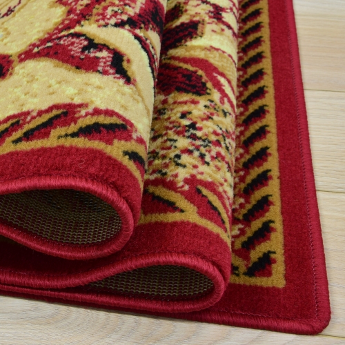 Dywan Tradycyjny 160x220 cm Orientalny Bordowy Do Salonu GRAFICA Braid