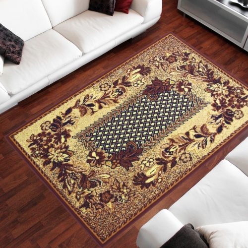 Dywan Tradycyjny 300x400 cm Orientalny Brązowy Do Salonu GRAFICA Braid
