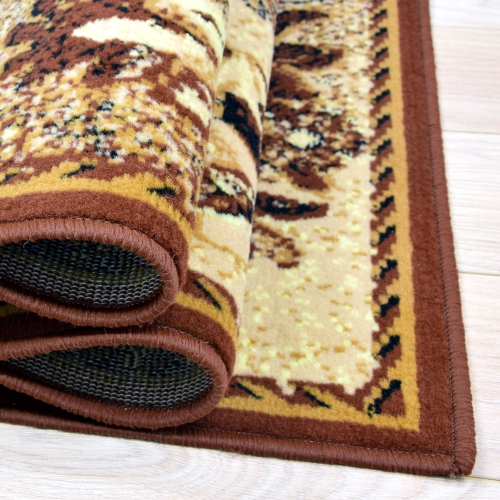 Dywan Tradycyjny 300x400 cm Orientalny Brązowy Do Salonu GRAFICA Braid