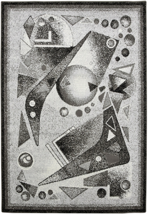 Dywan Abstrakcyjny 160x220 cm Nowoczesny Szary Do Salonu GRAFICA Cosmos