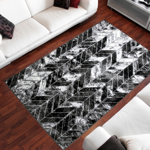 Dywan Geometryczny 160x220 cm Nowoczesny Szary Do Salonu GRAFICA Fir