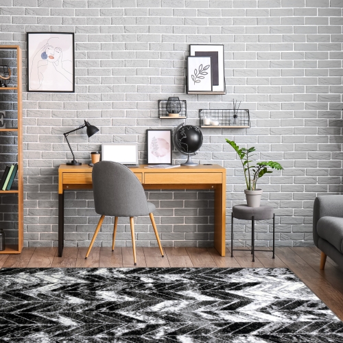 Dywan Geometryczny 160x220 cm Nowoczesny Szary Do Salonu GRAFICA Fir