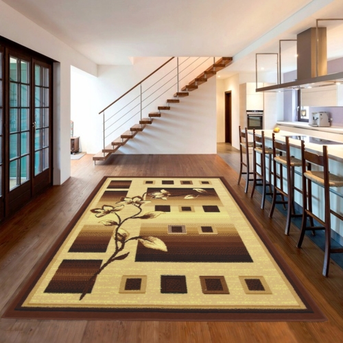 Dywan Tradycyjny 200x300 cm Orientalny Brązowy Do Salonu GRAFICA Shot