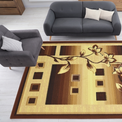 Dywan Tradycyjny 200x300 cm Orientalny Brązowy Do Salonu GRAFICA Shot