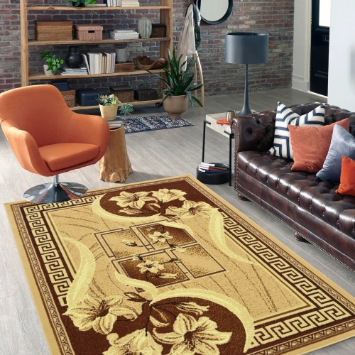 Dywan Tradycyjny 160x220 cm Orientalny Beżowy Do Salonu GRAFICA Greek                  