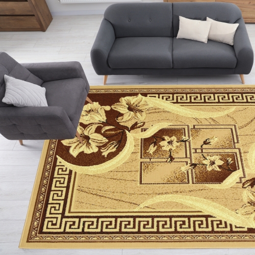Dywan Tradycyjny 160x220 cm Orientalny Beżowy Do Salonu GRAFICA Greek                  