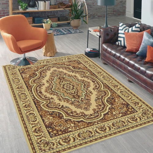 Dywan Tradycyjny 200x300 cm Orientalny Beżowy Do Salonu GRAFICA Princess