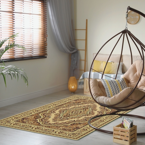 Dywan Tradycyjny 200x300 cm Orientalny Beżowy Do Salonu GRAFICA Princess