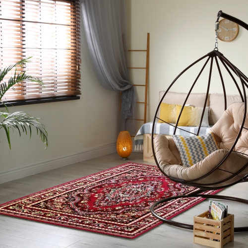 Dywan Tradycyjny 160x220 cm Orientalny Bordowy Do Salonu GRAFICA Princess       
