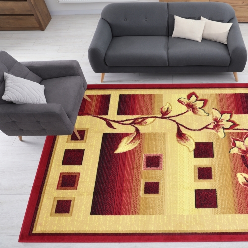 Dywan Tradycyjny 160x220 cm Orientalny Bordowy Do Salonu GRAFICA Shot