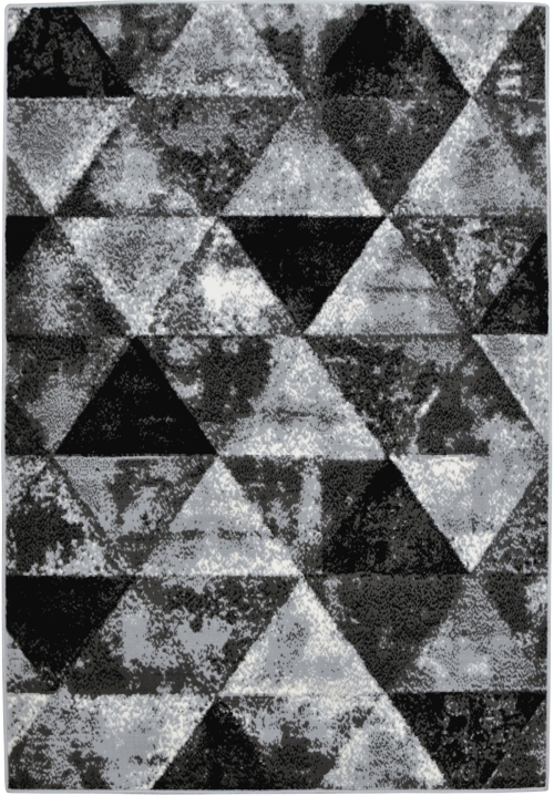 Dywan Geometryczny 60x110 cm Nowoczesny Szary Do Salonu GRAFICA Triangles