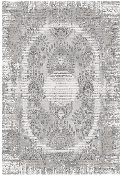Dywan Tradycyjny 140x200 cm Orientalny Szary Do Salonu LATINA CL04A l.grey/grey