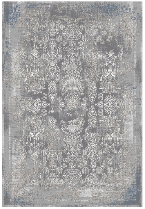 Dywan Tradycyjny 240x340 cm Orientalny Szary Do Salonu LATINA CM52A d.grey/grey