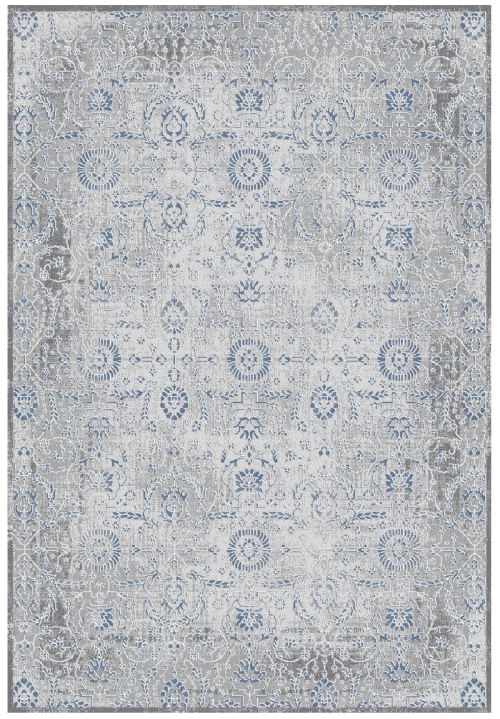 Dywan Tradycyjny 140x200 cm Orientalny Szary Do Salonu LATINA CM67A d.grey/blue
