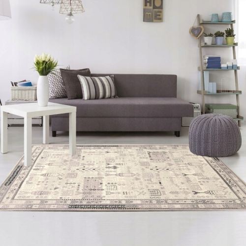 Dywan Wełniany 60x110 cm Tradycyjny Kremowy Do Salonu PASSION 89871-52022