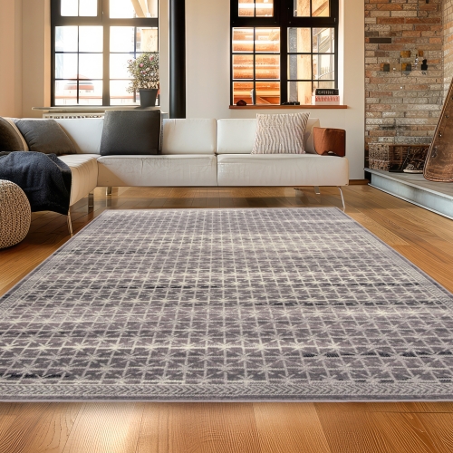 Dywan Wełniany 60x110 cm Tradycyjny Szary Do Salonu PASSION 89901-52033