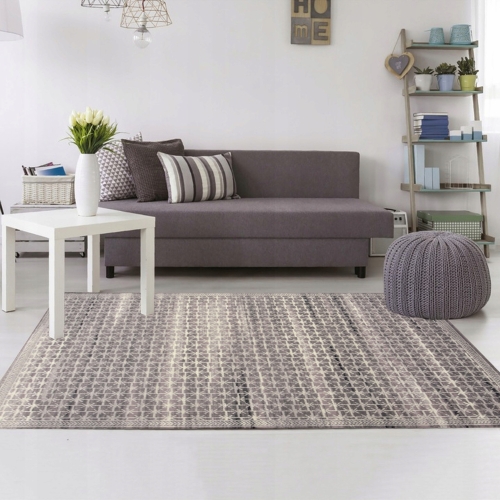 Dywan Wełniany 60x110 cm Tradycyjny Szary Do Salonu PASSION 89901-52033