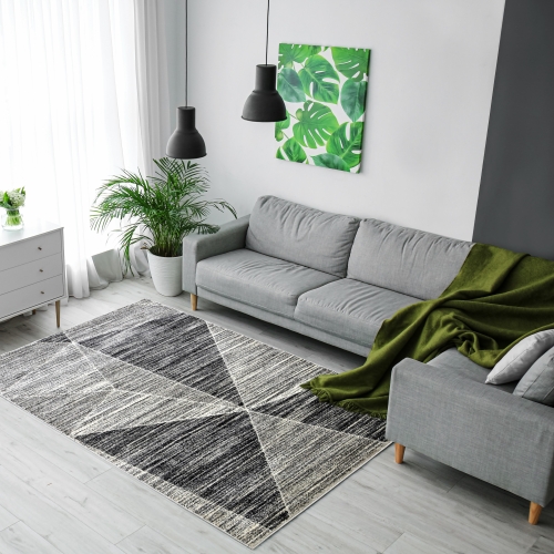 Dywan Geometryczny 160x230 Nowoczesny Szary Do Salonu ROMANTIC 49321-16811