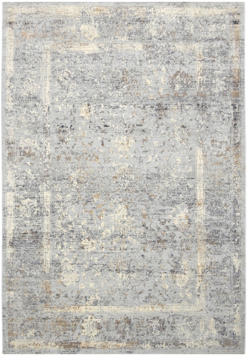 KLASYCZNY ORIENTALNY SZARY BEŻOWY DYWAN DO SALONU - DYWANY LOFT VALENCIA - (T846A) 250x350