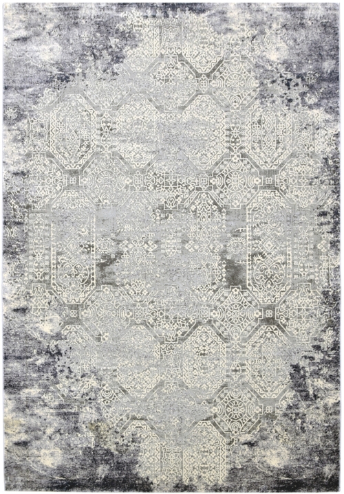 Dywan Tradycyjny 140x200 cm Orientalny Szary Do Salonu VALENCIA V359A