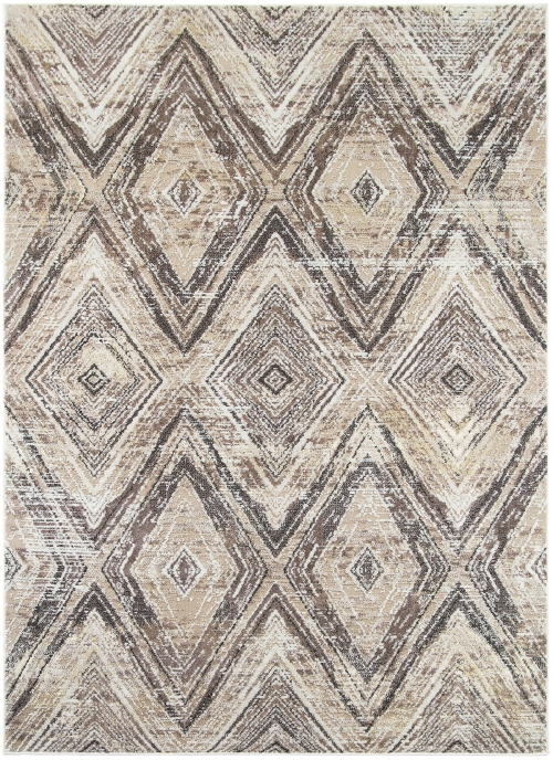 Chodnik Abstrakcyjny 70 cm Nowoczesny Beżowy Do Salonu LAILA 2510A d.beigecoken/d.beige