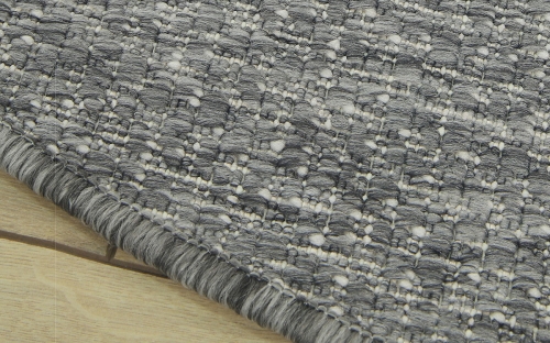 Dywan Okrągły 140x140 cm Sznurkowy Szary Do Ogrodu LANA 205607 10010 Silver O