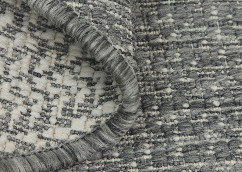 Dywan Okrągły 140x140 cm Sznurkowy Szary Do Ogrodu LANA 205607 10010 Silver O
