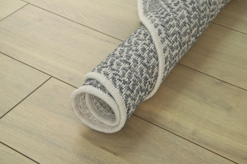 Dywan Okrągły 140x140 cm Sznurkowy Szary Do Ogrodu LANA 205607 10030 Natural O