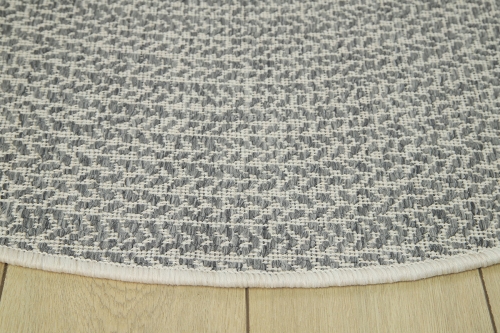 Dywan Okrągły 140x140 cm Sznurkowy Szary Do Ogrodu LANA 205607 10030 Natural O