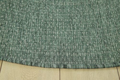 Dywan Okrągły 120x120 cm Sznurkowy Zielony Do Ogrodu LANA 205607 10510 Green O