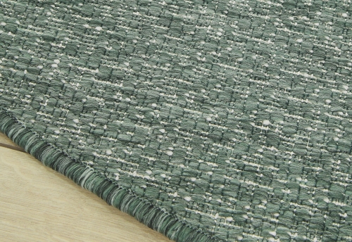 Dywan Okrągły 120x120 cm Sznurkowy Zielony Do Ogrodu LANA 205607 10510 Green O