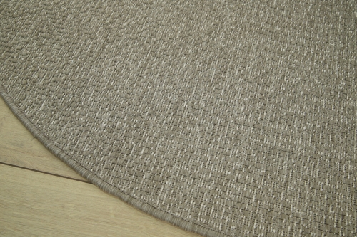 Dywan Okrągły 140x140 cm Sznurkowy Beżowy Do Ogrodu LANA 205607 10610 Linen O
