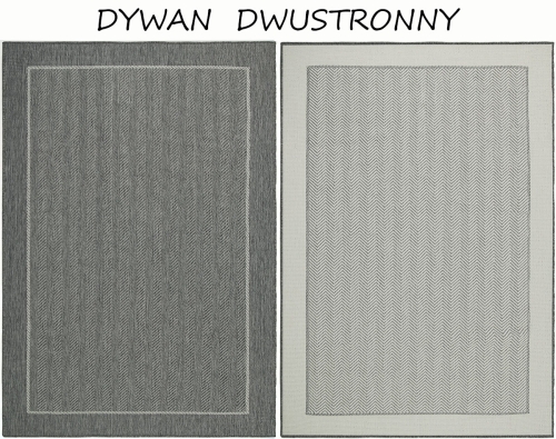 Dywan Zewnętrzny 180x260 cm Sznurkowy Szary Do Ogrodu LANA 205648 10010 Silver