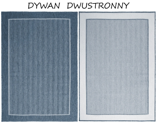 Dywan Zewnętrzny 80x150 cm Sznurkowy Niebieski Do Ogrodu LANA 205648 10310 Ocean