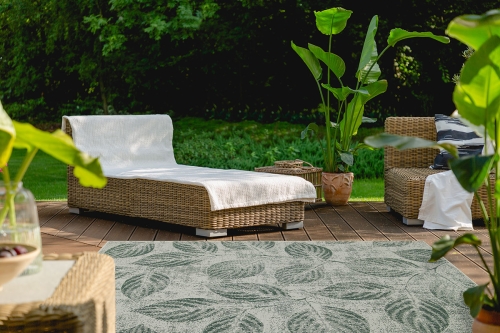 Dywan Zewnętrzny 180x260 cm Sznurkowy Zielony Do Ogrodu LANA 205657 10520 Green