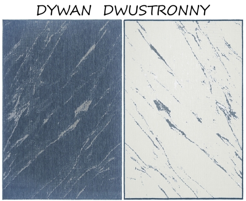 Dywan Zewnętrzny 80x150 cm Sznurkowy Niebieski Do Ogrodu LANA 205662 10310 Ocean