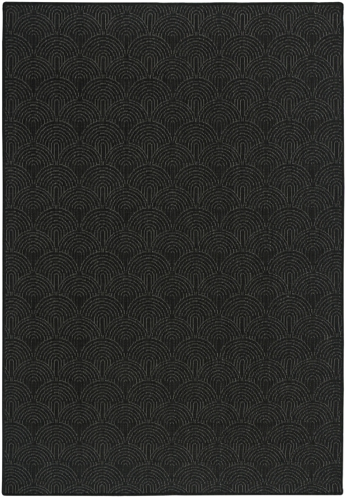 Dywan Zewnętrzny 180x260 cm Sznurkowy Czarny Do Ogrodu LANA 205696 10110 Night