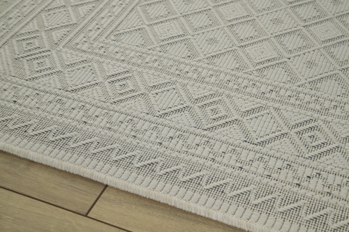 Dywan Zewnętrzny 180x260 cm Sznurkowy Szary Do Ogrodu LANA 205741 10030 Natural