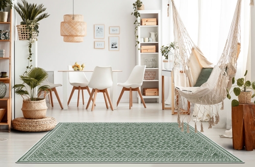 Dywan Zewnętrzny 80x150 cm Sznurkowy Zielony Do Ogrodu LANA 205741 10510 Green