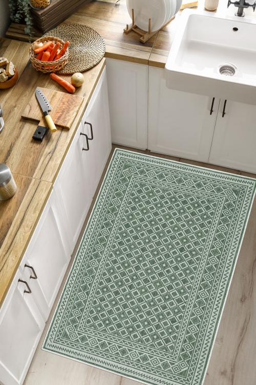 Dywan Zewnętrzny 80x150 cm Sznurkowy Zielony Do Ogrodu LANA 205741 10510 Green