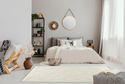 Dywan z frędzlami 160x230 cm Boho Loft Biały Do Salonu BOHO DZ99A white/white