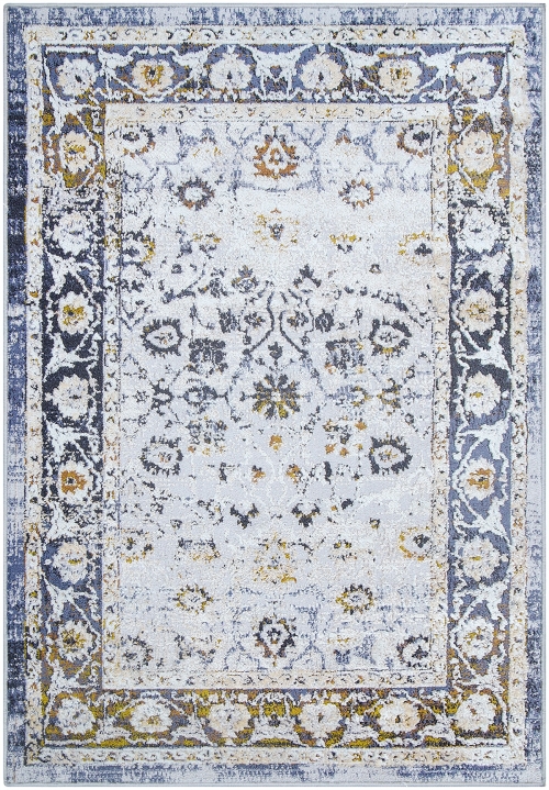Dywan Klasyczny 160x230 cm Orientalny Szary Do Salonu LAILA 2194A l.beige/ l.blue
