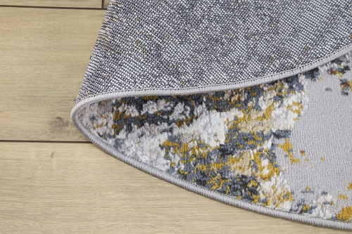 Dywan Owalny 120x170 cm Nowoczesny Szary Do Salonu LAILA 2233A l.blue/ ivory owal