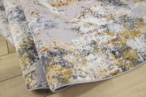 Dywan Owalny 120x170 cm Nowoczesny Szary Do Salonu LAILA 2233A l.blue/ ivory owal