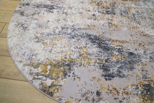 Dywan Owalny 120x170 cm Nowoczesny Szary Do Salonu LAILA 2233A l.blue/ ivory owal
